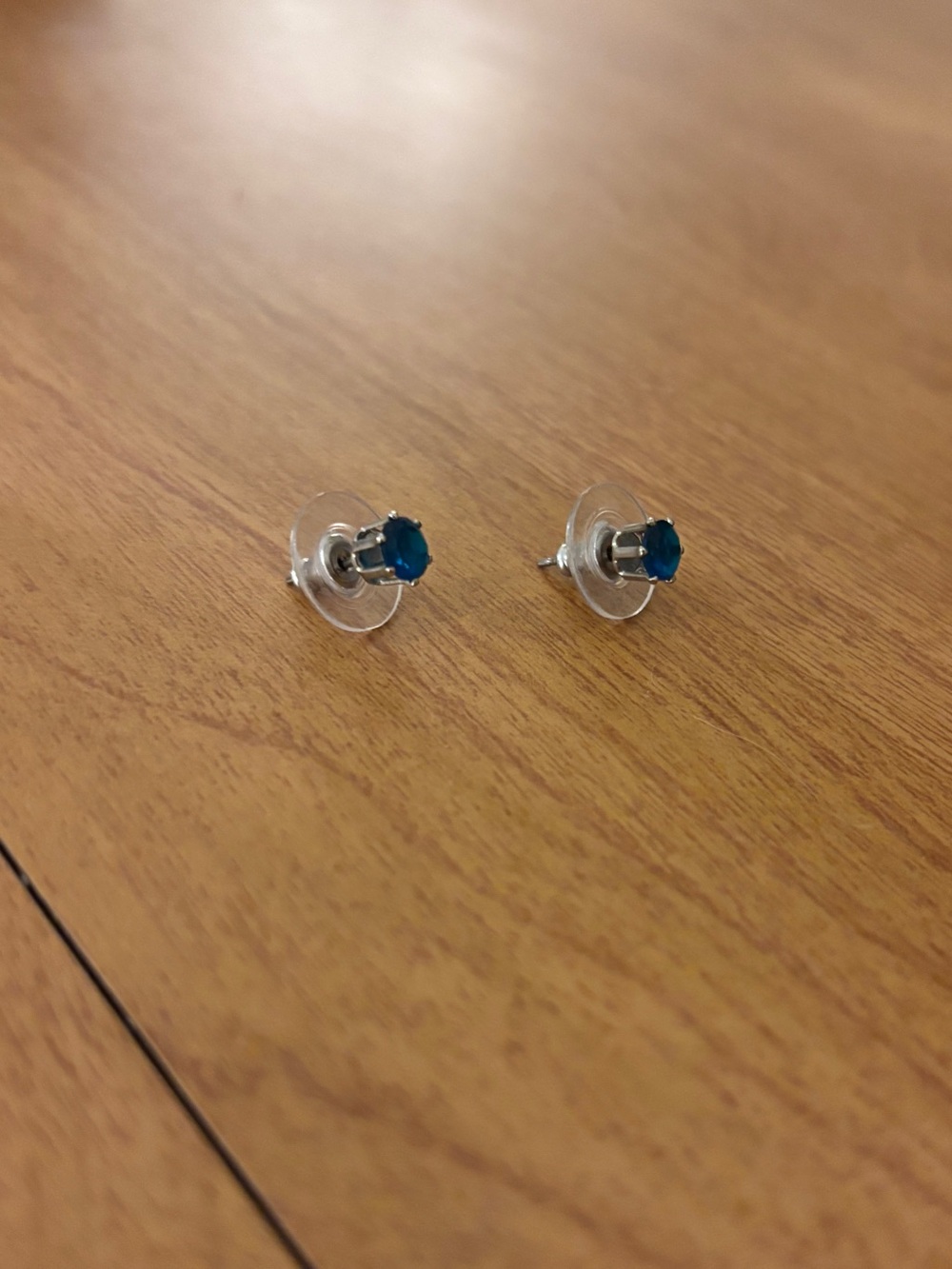 Blue Diamond Costume Earrings